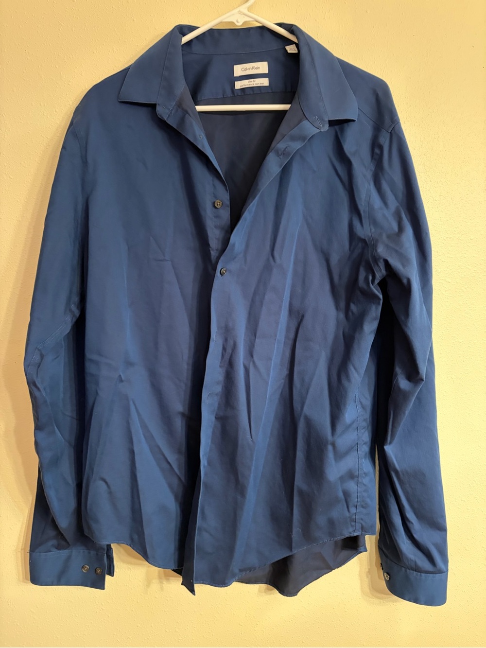 Calvin Klein Men's Blue Button-Up Dress Shirt - Slim Fit